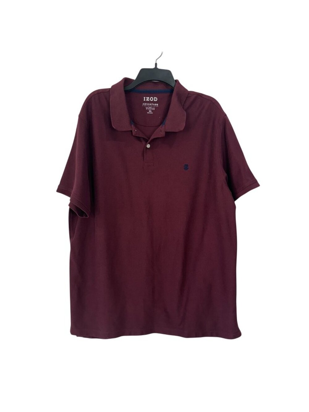Izod Advantage Performance Polo Shirt SZ XXL Burgundy Cotton Blend Stretch
